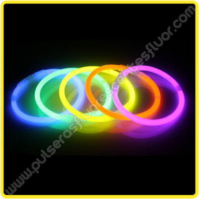  USMG Paquete de 20 pulseras fluorescentes de tela a
